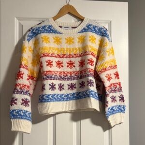 Old Navy Kids Colorful Snowflake Crew Neck Sweater